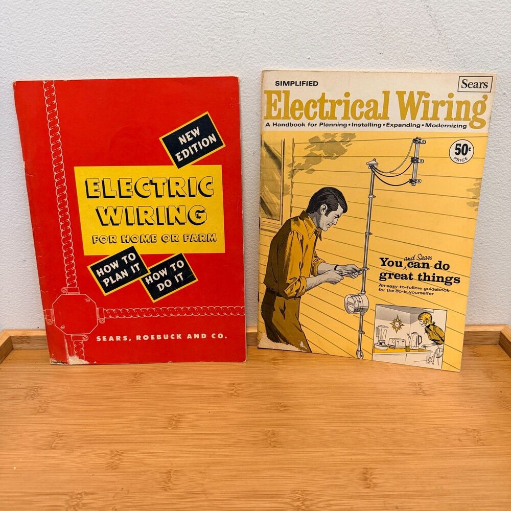 Vintage Sears Electrical Wiring Manuals 1953 1969 Home Farm DIY Lot of 2
